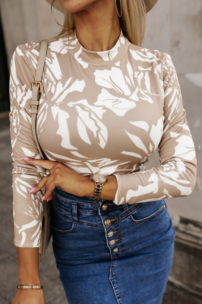 Unique Printed Slim Fit Long Sleeve Base Layer Top-consonak