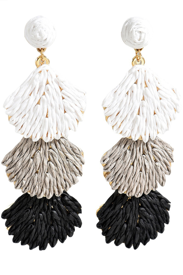 Bohemian Style Woven Seashell Vacation Earrings