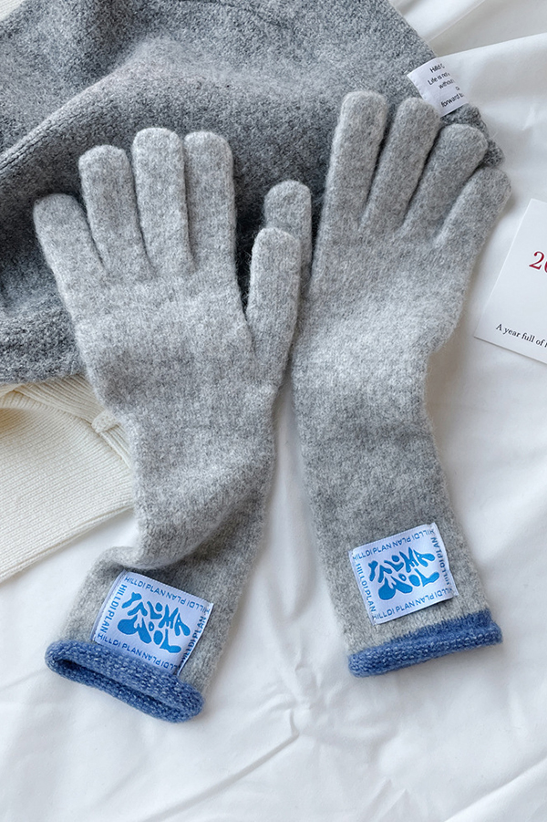 Solid Color Macaron Color Warm Knitted Touch Screen Gloves-consonak