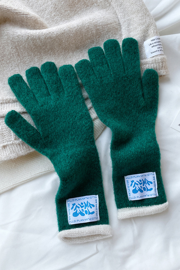 Solid Color Macaron Color Warm Knitted Touch Screen Gloves-consonak