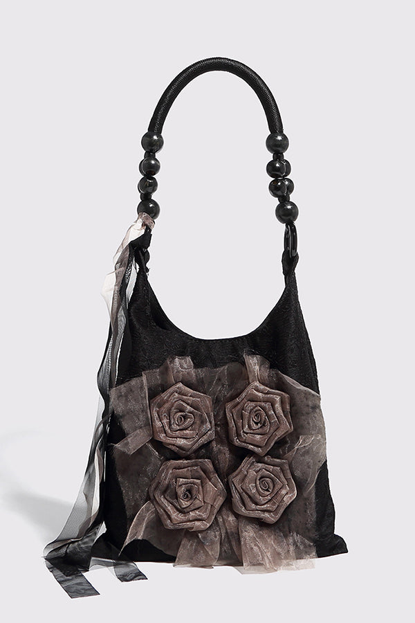 Fashion Tie-dye Rose Flower Shoulder Bag-consonak
