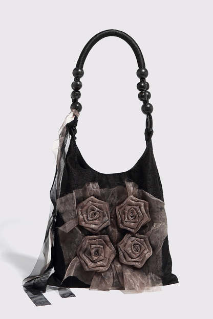 Fashion Tie-dye Rose Flower Shoulder Bag-consonak