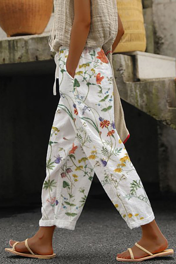 Casual Unique Printed Button Pocket Pants | Consonak