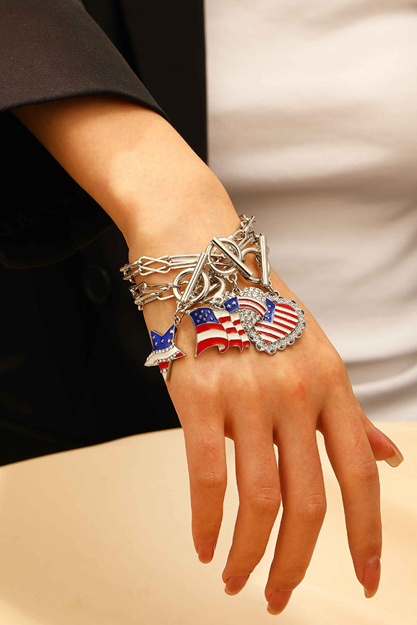 American Flag Independence Day Fashion Bracelet-consonak