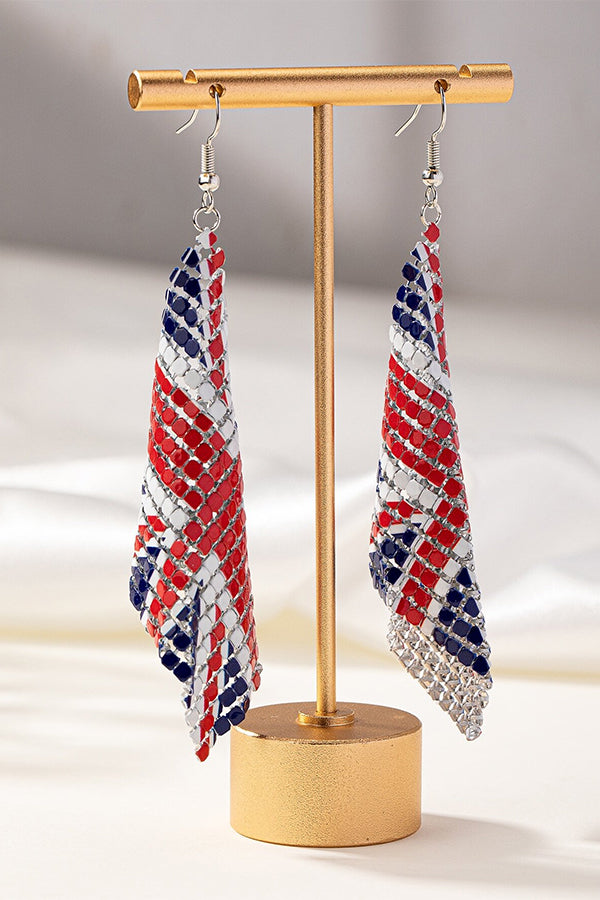 Independence Day American Flag Soft Metal Earrings | Consonak