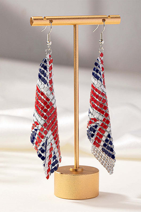 Independence Day American Flag Soft Metal Earrings-consonak