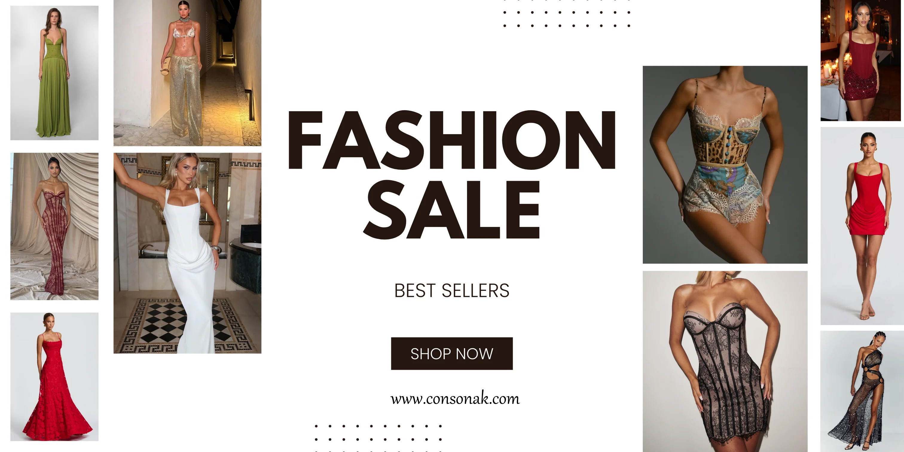 {"default":"Consonak fashion sale featuring best seller women's dresses, including elegant maxi dresses, sexy corset dresses, bodycon mini dresses, and evening party outfits, perfect for holiday chic, party night, and summer fashion styling."}

