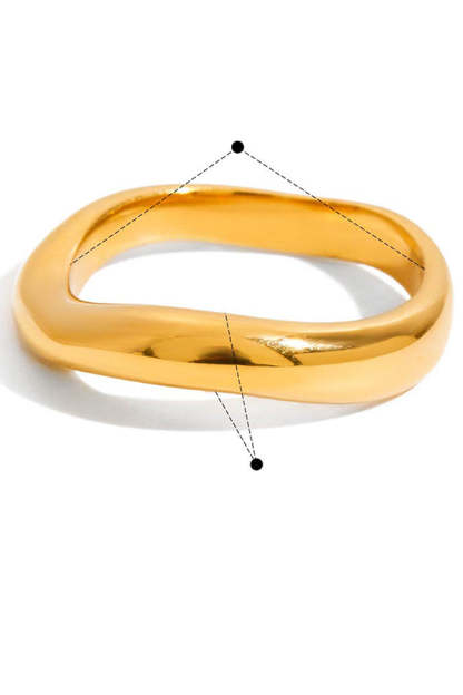 Fashion Stainless Steel Zircon Ring-consonak