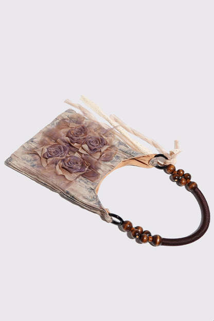 Fashion Tie-dye Rose Flower Shoulder Bag-consonak