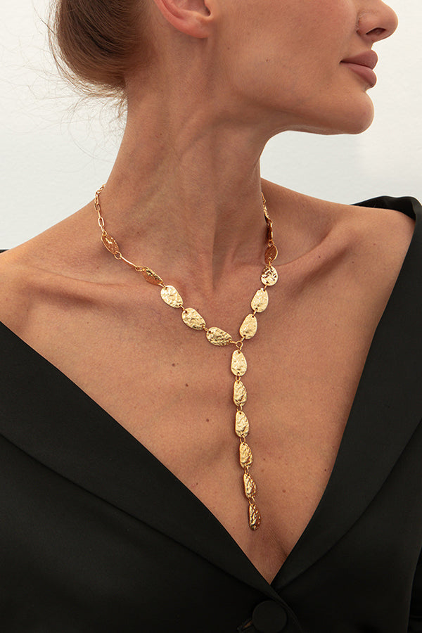 Fashion Irregular Baroque Style Teardrop-shaped Pendant Necklace | Consonak