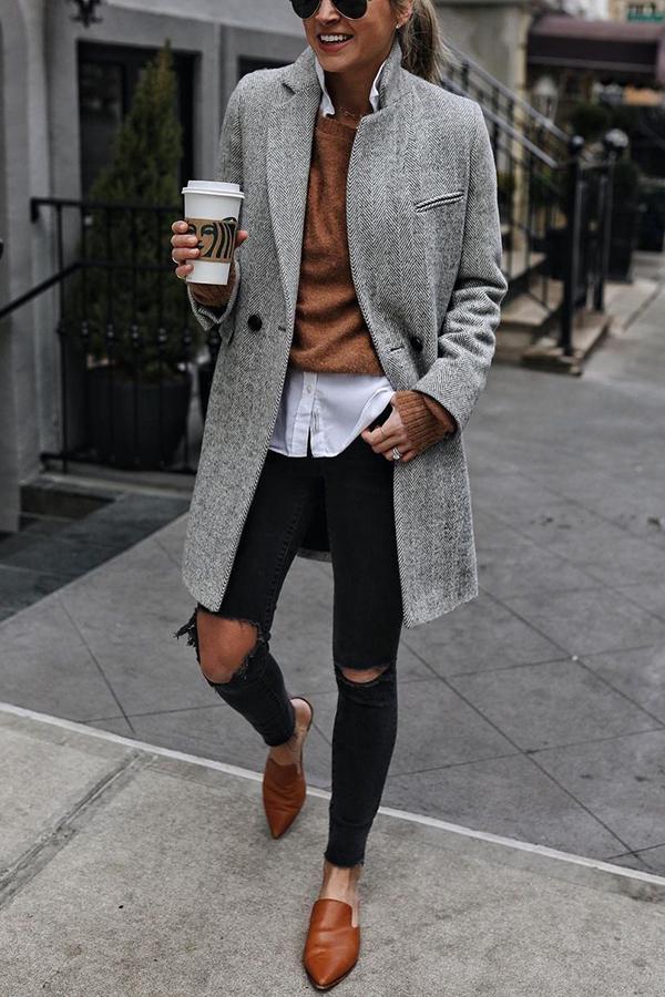 Outlook Button Down Textured Coat-consonak