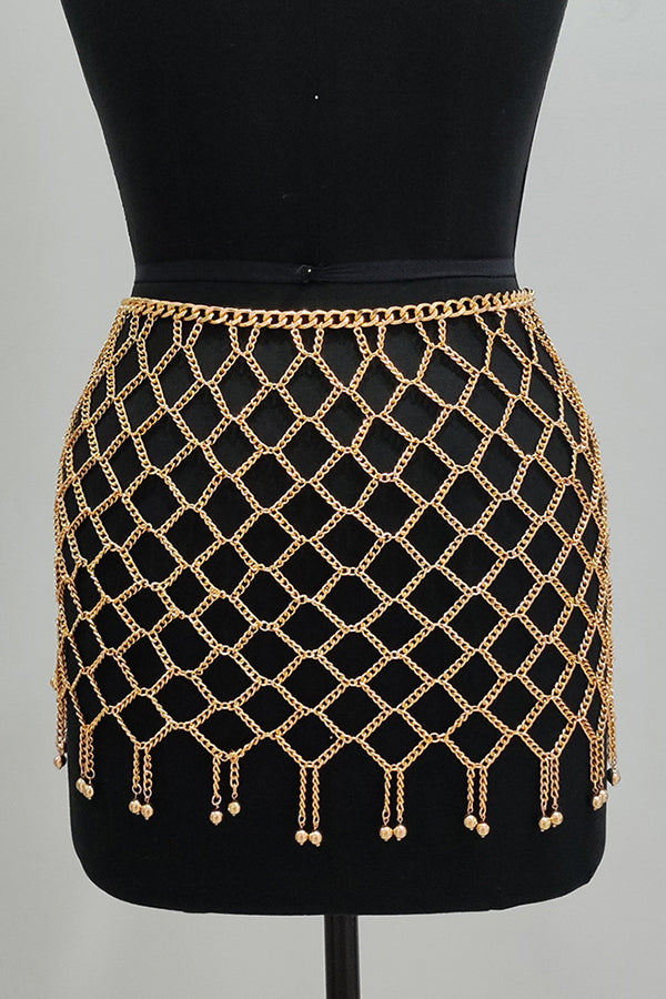 Sexy Metal Fishnet Waist Chain-consonak