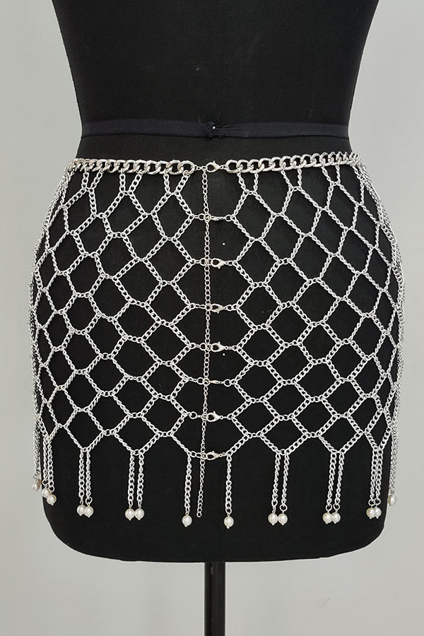 Sexy Metal Fishnet Waist Chain-consonak