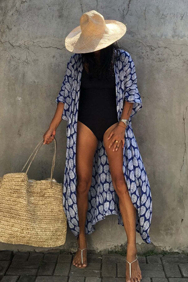 Hidden Island Boho Printed Kimono Beach Cover-up-consonak
