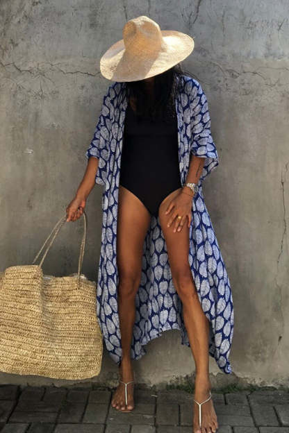 Hidden Island Boho Printed Kimono Beach Cover-up-consonak