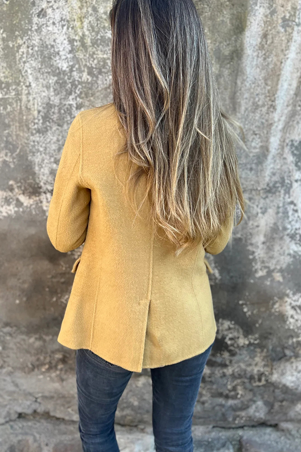 Daytime Perfection Faux Wool Lapel Button Relaxed Blazer-consonak