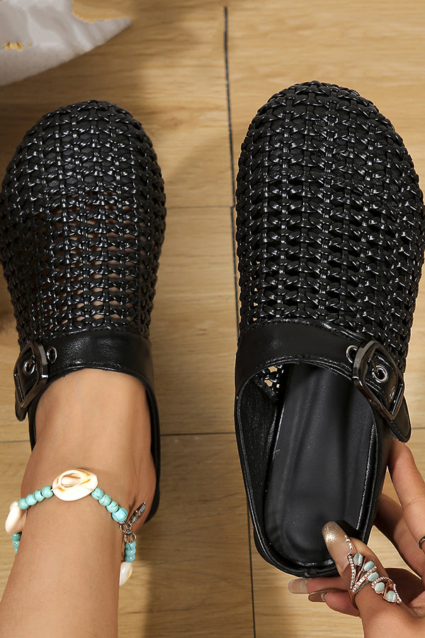Fashionable Hollow Half-slip Sandals-consonak
