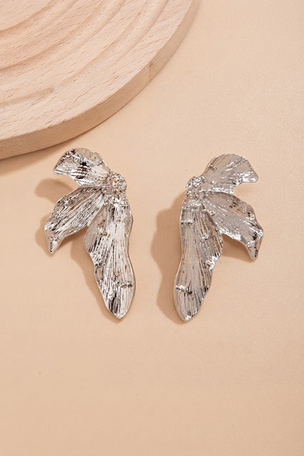 Vintage-style Leaf-shaped Stud Earrings-Consonak