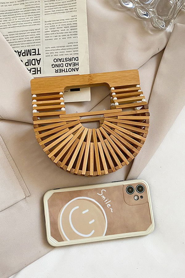 Fashionable Bamboo Pearl Handbag-consonak