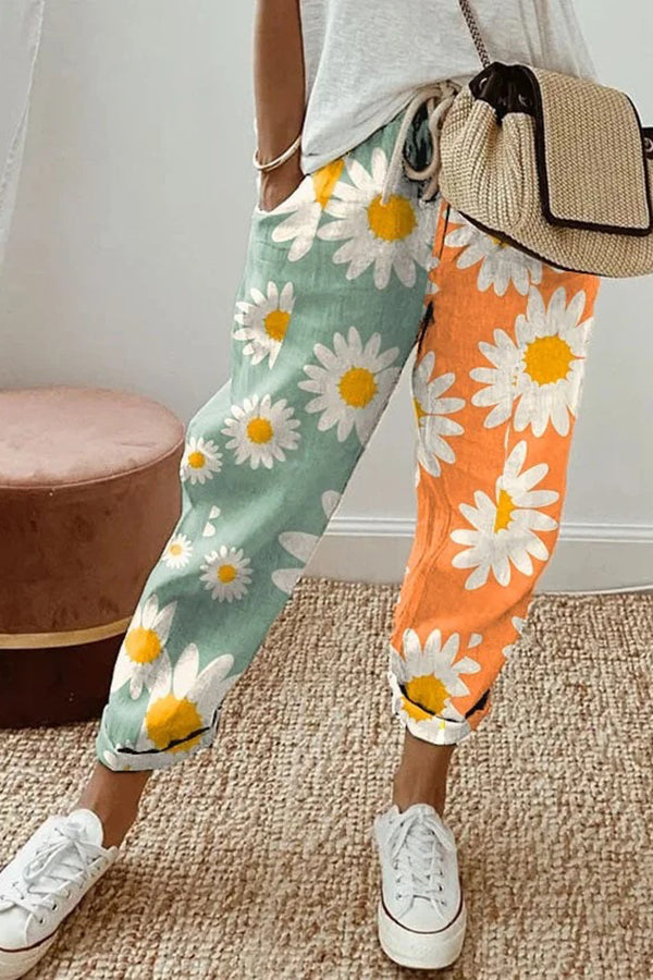 Casual Unique Printed Button Pocket Pants | Consonak