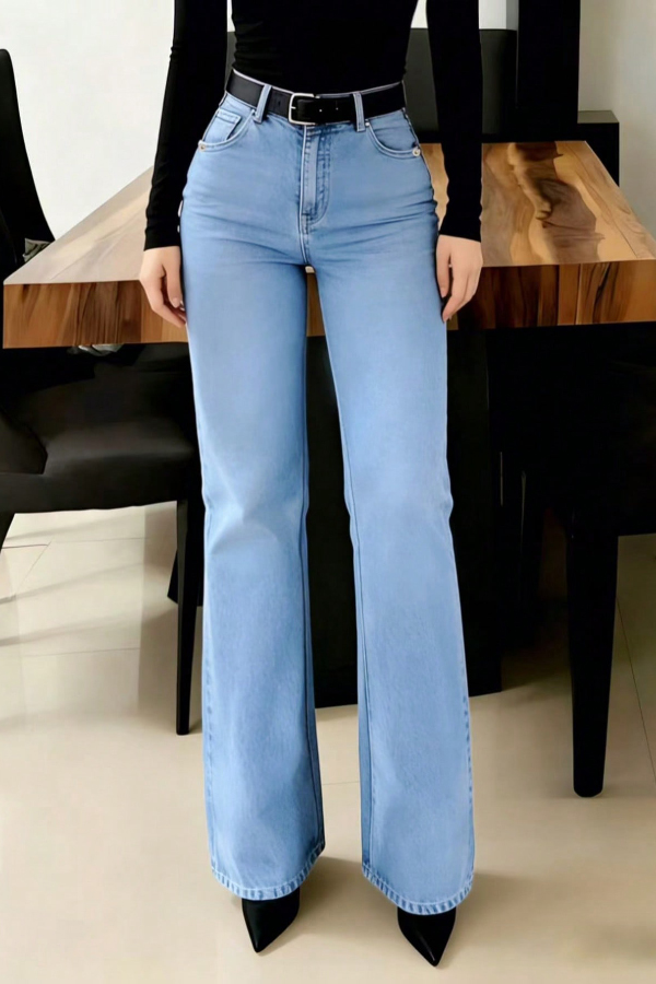 Stylish High-waisted Pockets Casual Women's Jeans-consonak