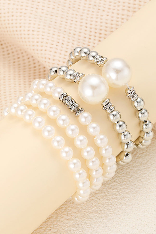 Fashionable Pearl Beaded Simple Versatile Bracelet | Consonak