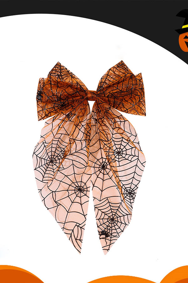 Large Halloween Mesh Bow Hair Clip-Consonak