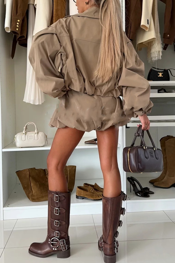 Fashion Style High Rise Elastic Waist Pocketed  Bloomer Shorts-consonak