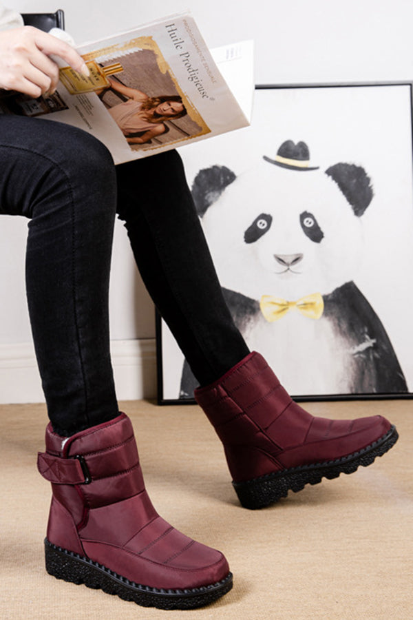 Warm Round Toe Thick-soled Casual Snow Boots-consonak