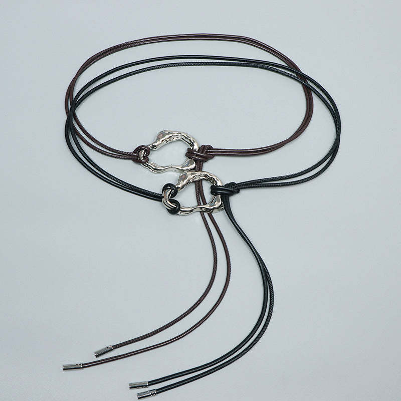 Simple and Versatile Leather Waist Rope-consonak