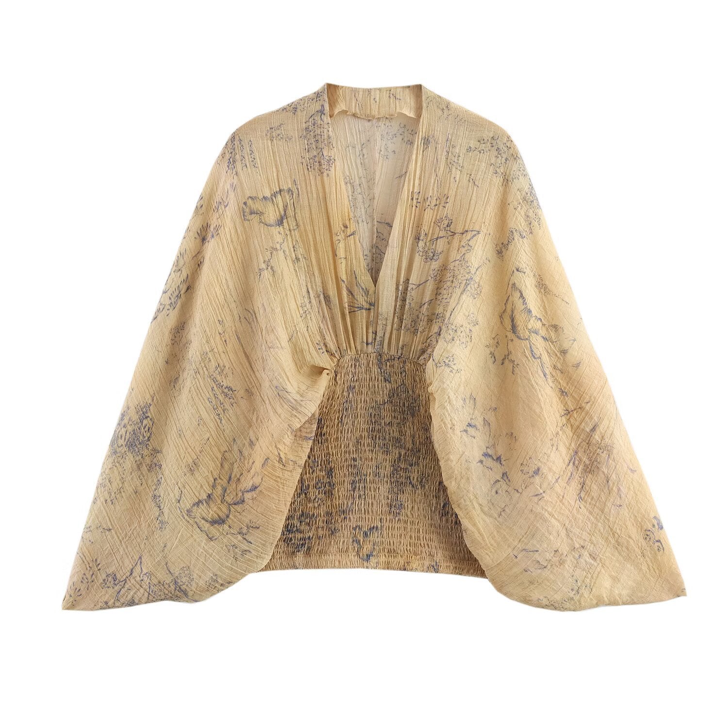 Bohemian Style Ibiza Embroidered Wide-sleeved Shirt-Consonak
