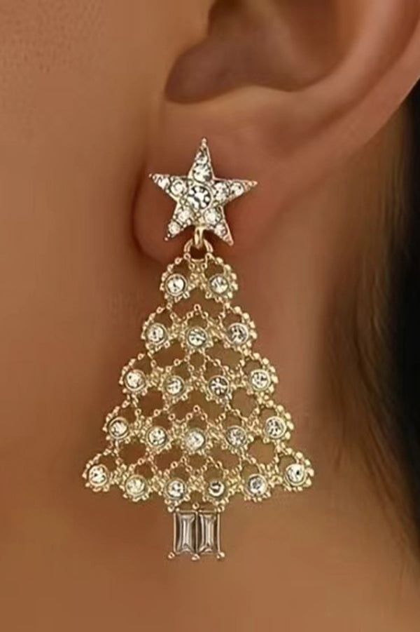 Christmas Tree Fashion Diamond Earrings-consonak