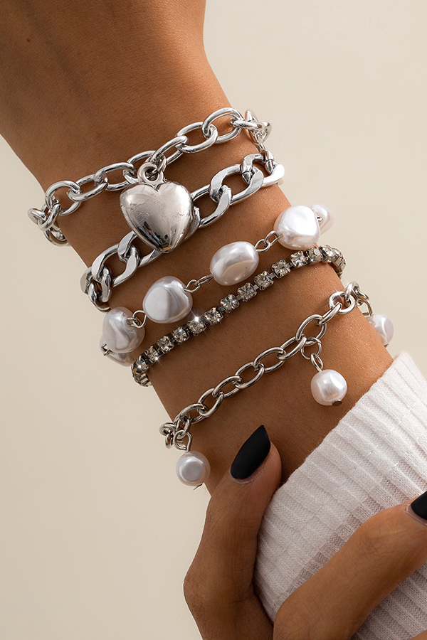 Special Shaped Imitation Pearl Vintage Baroque Bracelet-consonak