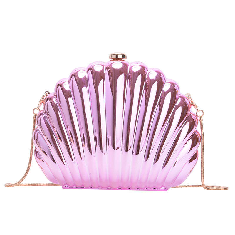 Fashionable and Elegant Chain Lock Shell Bag-consonak