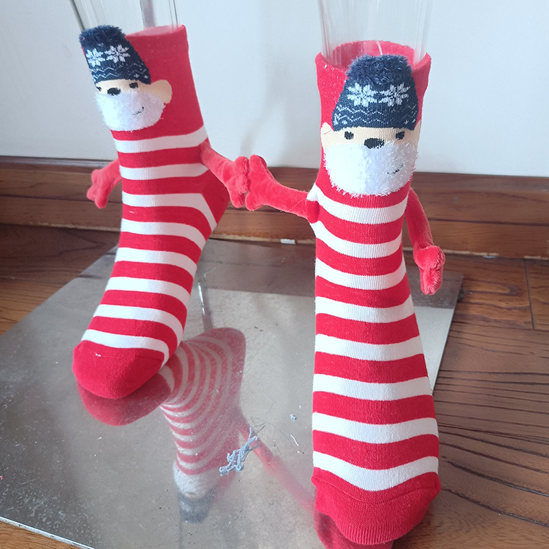Christmas Cute Couple Magnetic Socks-consonak