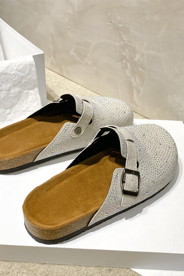 Summer Fashion Rhinestone Buckle Sandals-consonak