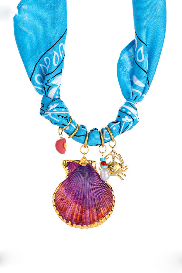 Dopamine Color Silk Scarf Fun Small Item Necklace-consonak