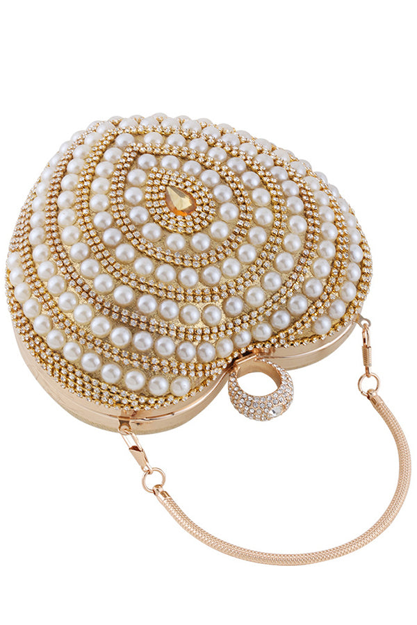 Banquet Fashionable Diamond-encrusted Pearl Versatile Handbag-consonak