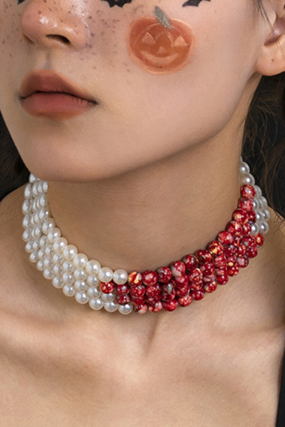 Gothic Blood Drop Tassel Halloween Personalized Necklace-consonak