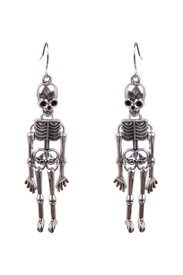 Halloween Dark Style Skull Earrings-consonak