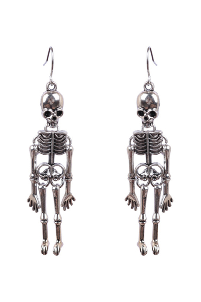 Halloween Dark Style Skull Earrings-consonak