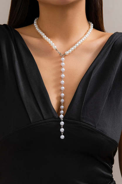 Vintage Beaded Chain Tassel Necklace-consonak