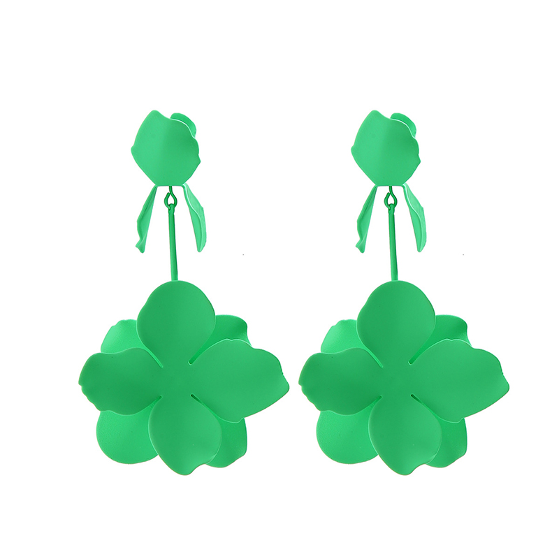 Dopamine Flower Retro Fashion Metal Stud Earrings-consonak