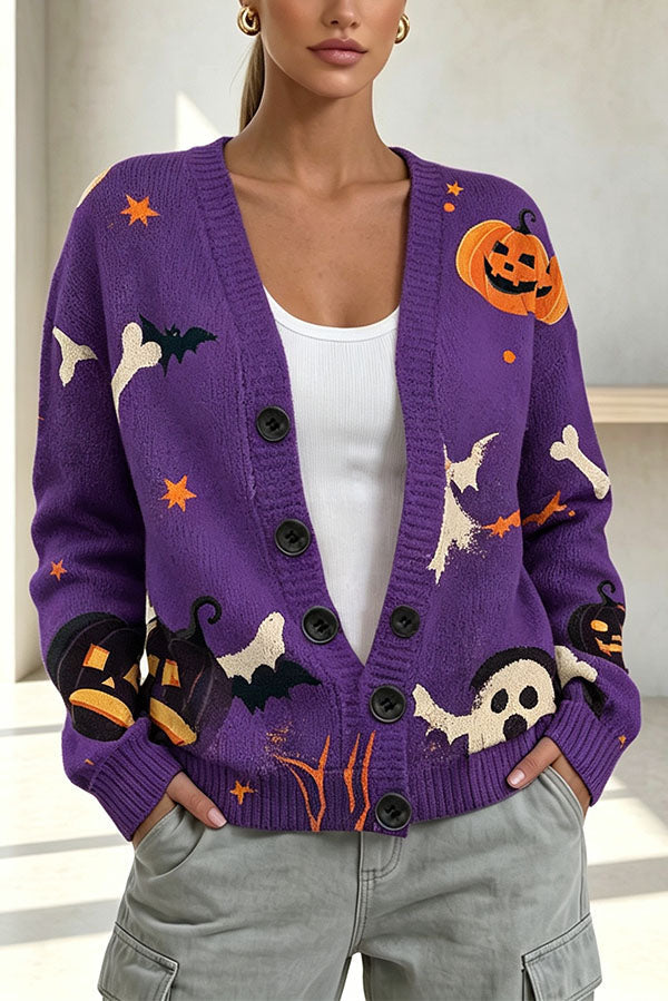 Halloween-themed cardigan-Consonak