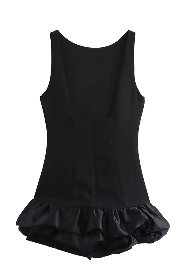 Born To Party Satin Patchwork Cloud Shape Wide Neck Mini Dress-consonak