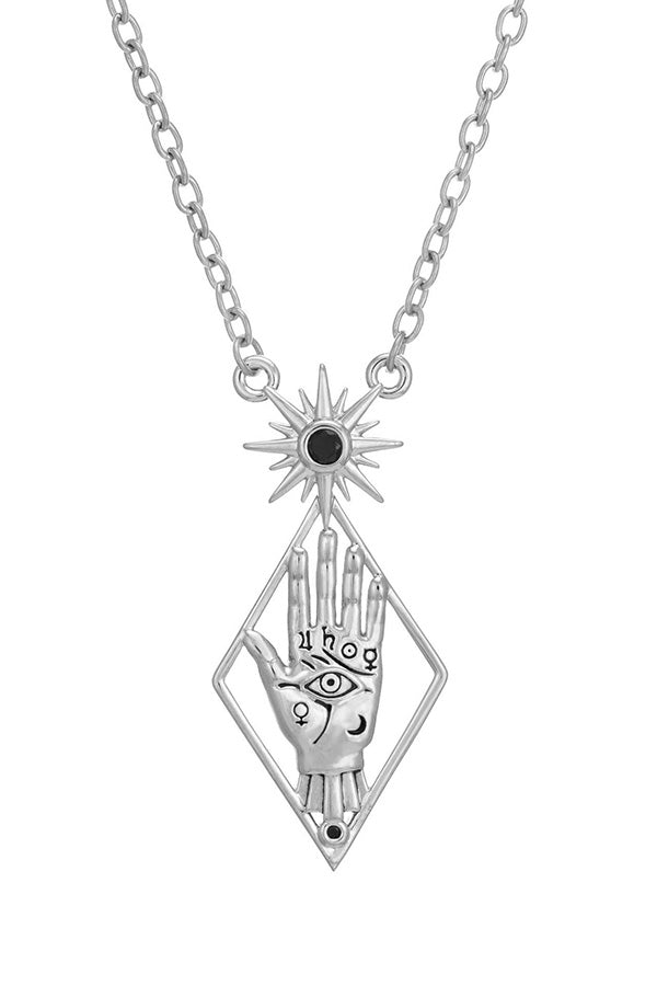 Personalized Palm Totem Necklace and Earrings-consonak