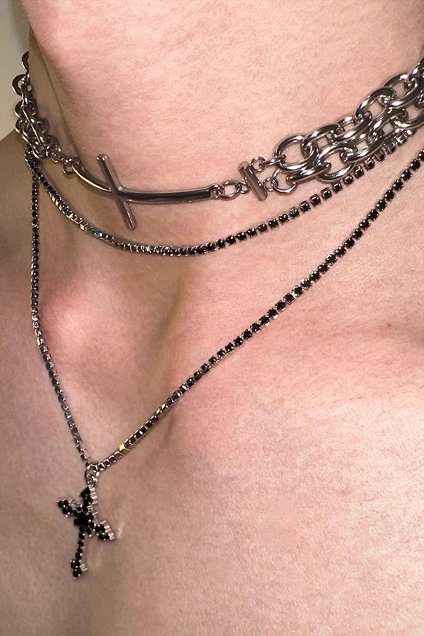 Fashionable Time Dial Metal Necklace-consonak