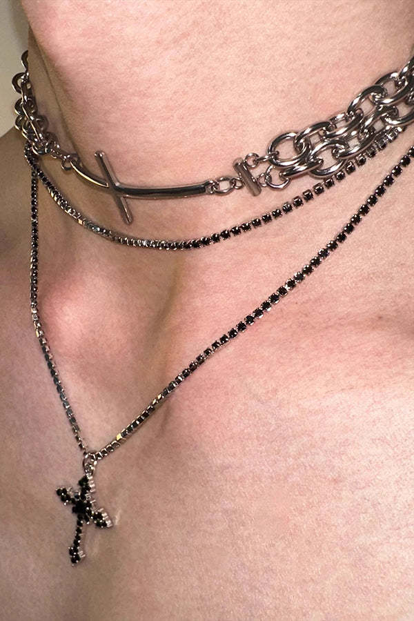 Fashionable Time Dial Metal Necklace-consonak