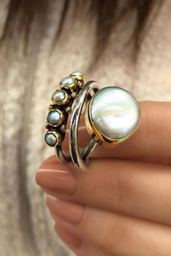 Vintage Pearl Open Ring-consonak