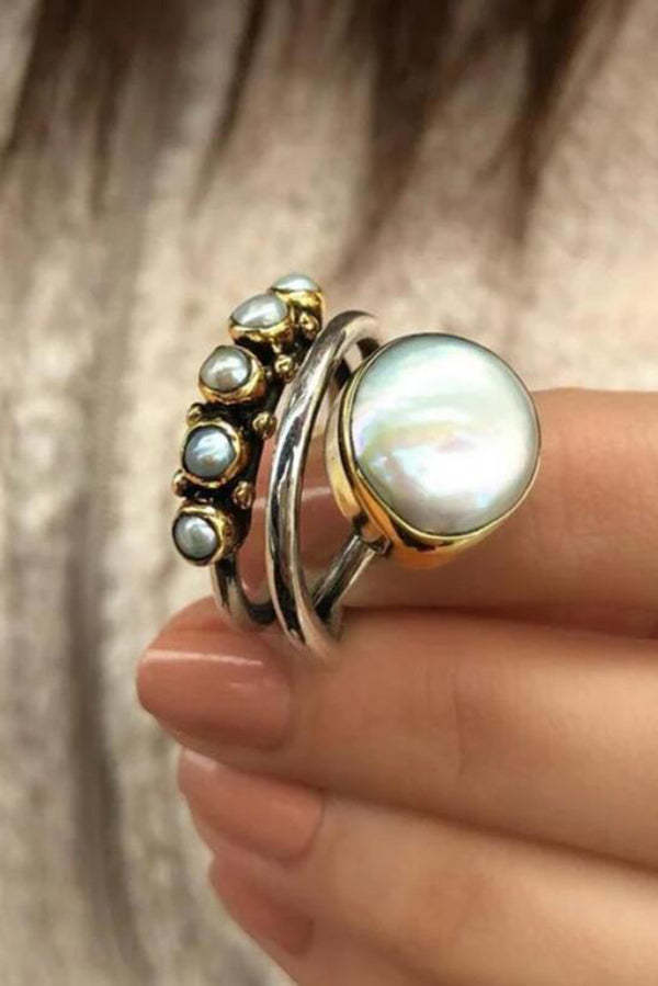 Vintage Pearl Open Ring-consonak